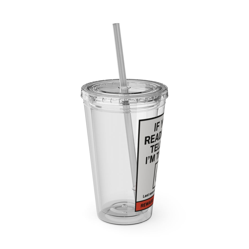 Motivational Water Tumbler with Straw Drinkware