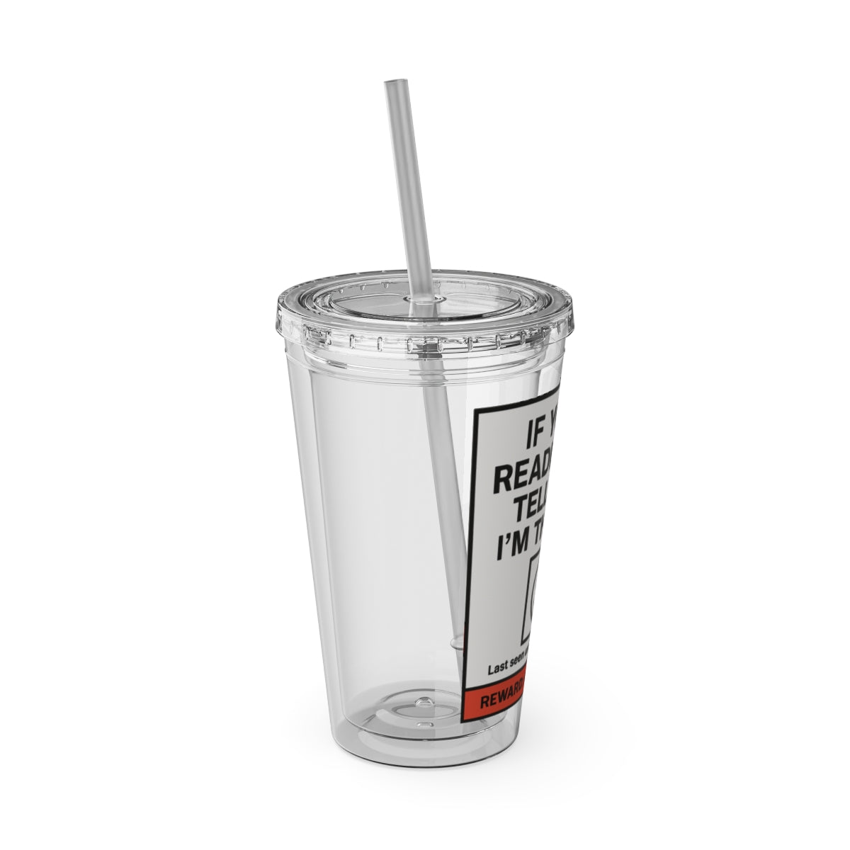 Motivational Water Tumbler with Straw Drinkware
